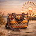 Boho Tote Bag With Tassels | Woven Shoulder Bag