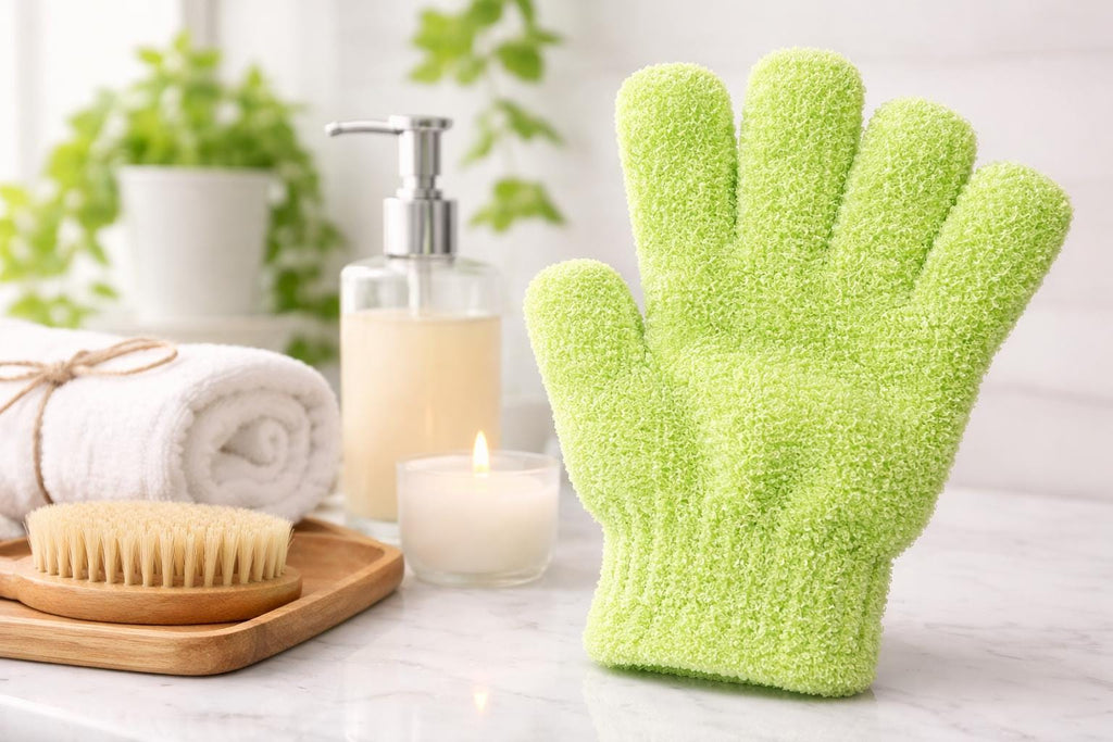 Exfoliating Shower Gloves | Gentle Body Scrubber for Smooth Skin