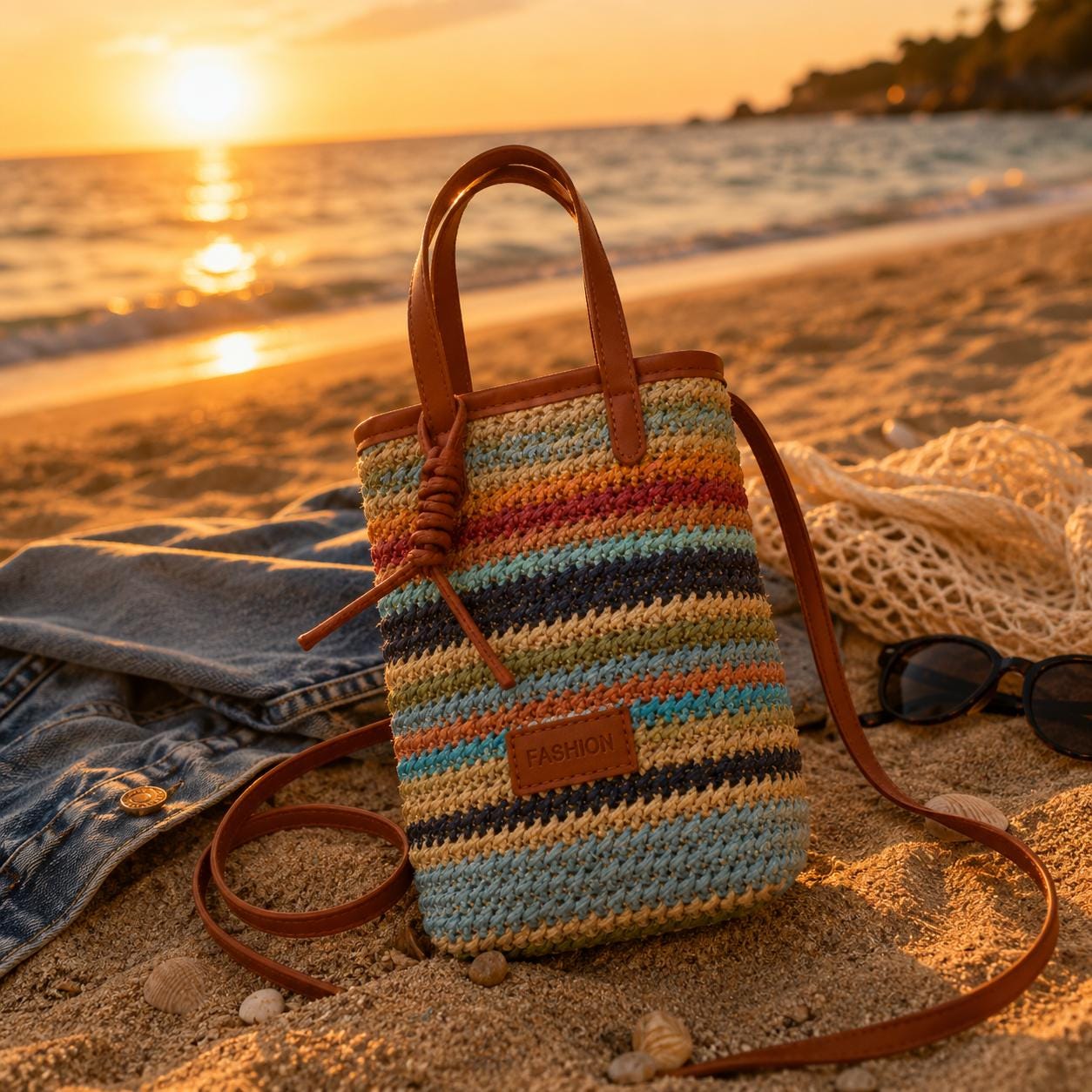 Boho Woven Crossbody Bag | Colorful Summer Purse