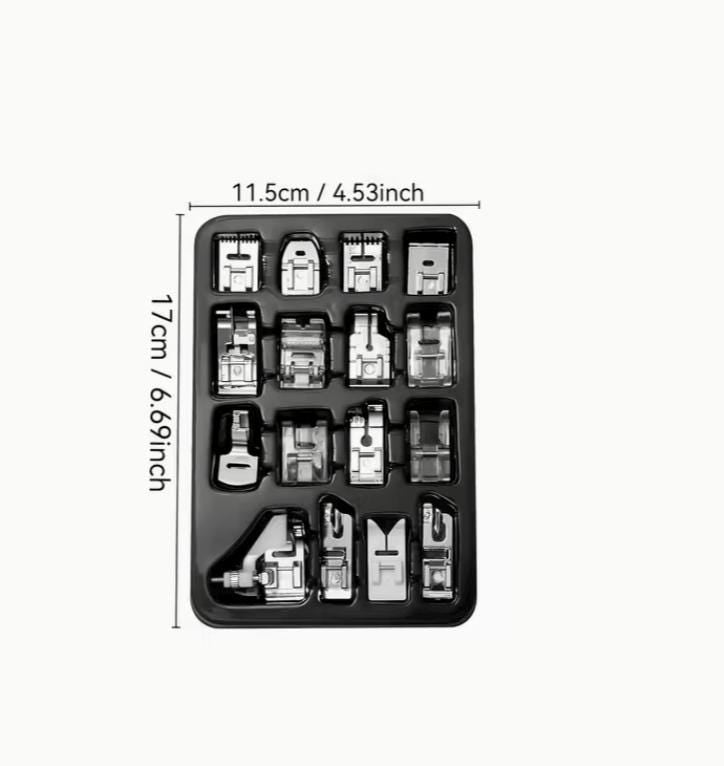16Pc Low Shank Snap-On Presser Foot Set | Sewing Machine Feet For Brother, Singer & More