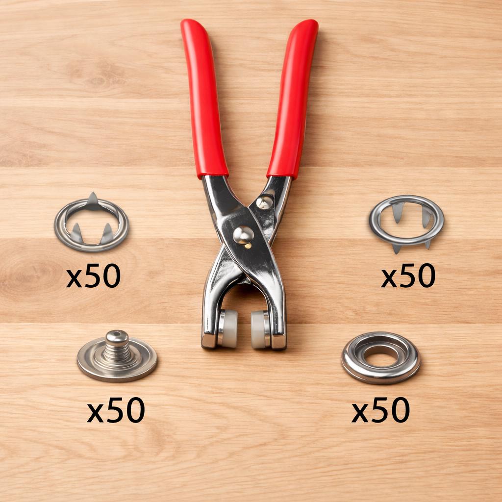 200 Pcs Metal Snap Fastener Tool Kit | Snap Button Installation Set For Sewing & DIY Crafts