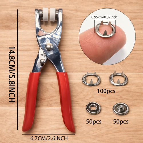 200 Pcs Metal Snap Fastener Tool Kit | Snap Button Installation Set For Sewing & DIY Crafts