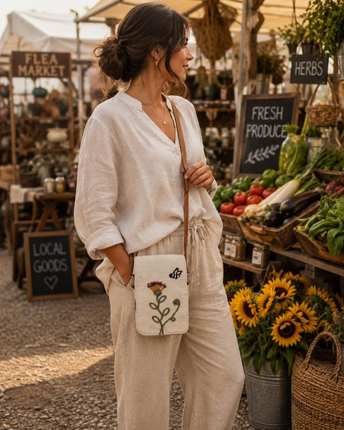 Boho Floral Crossbody Phone Pouch | Hands-Free Everyday Bag