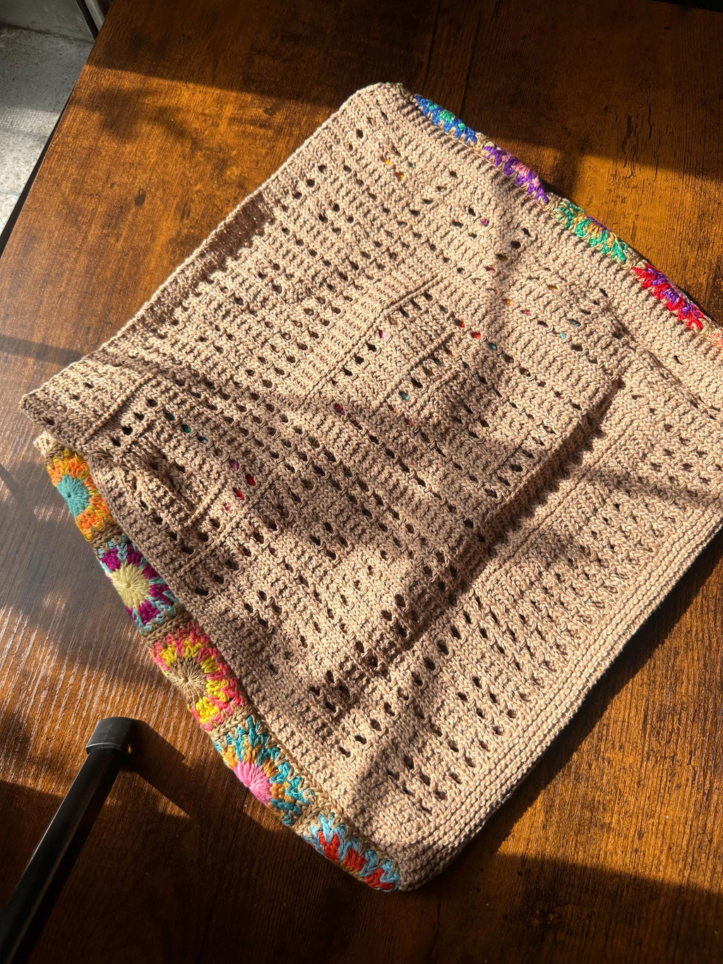 Crochet Tote Bag | Boho Granny Square Shoulder Bag