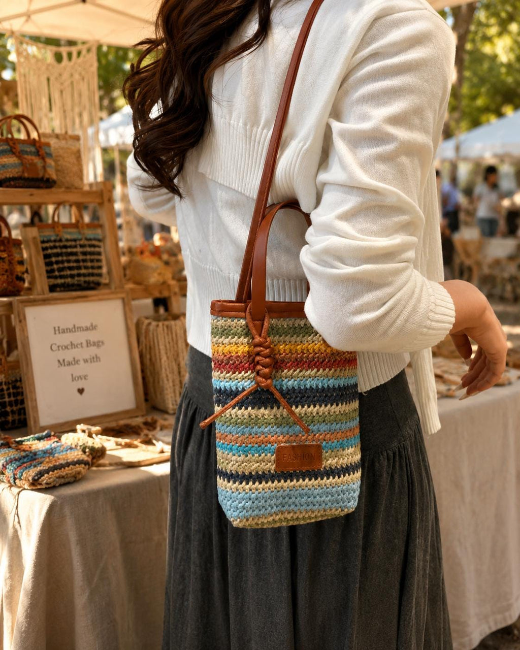 Boho Woven Crossbody Bag | Colorful Summer Purse