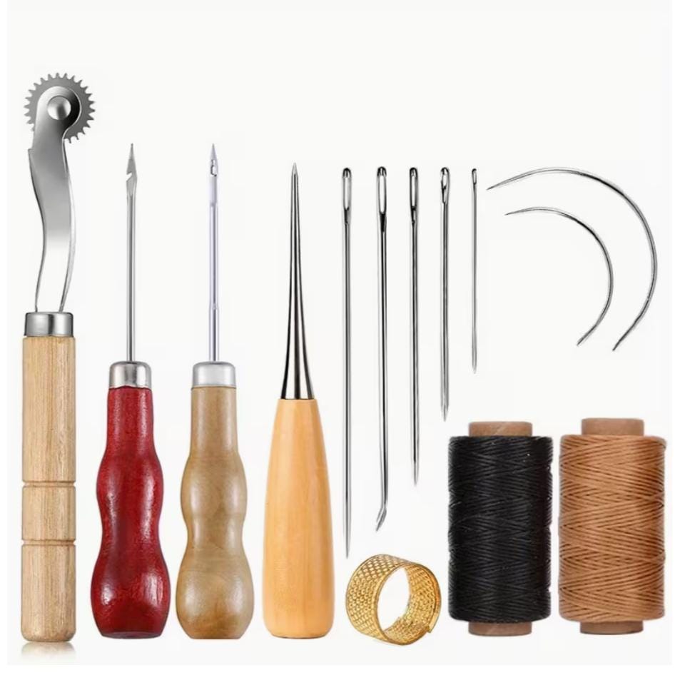 DIY Leather Sewing Kit With Stitching Awl & Repair Tools