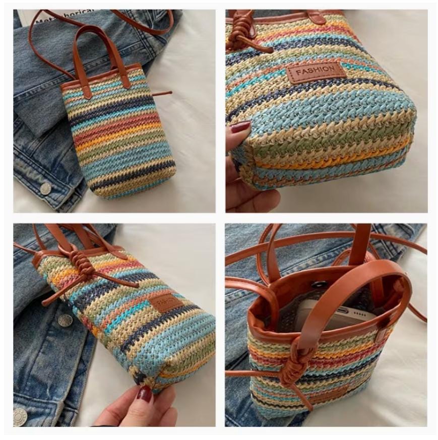 Boho Woven Crossbody Bag | Colorful Summer Purse