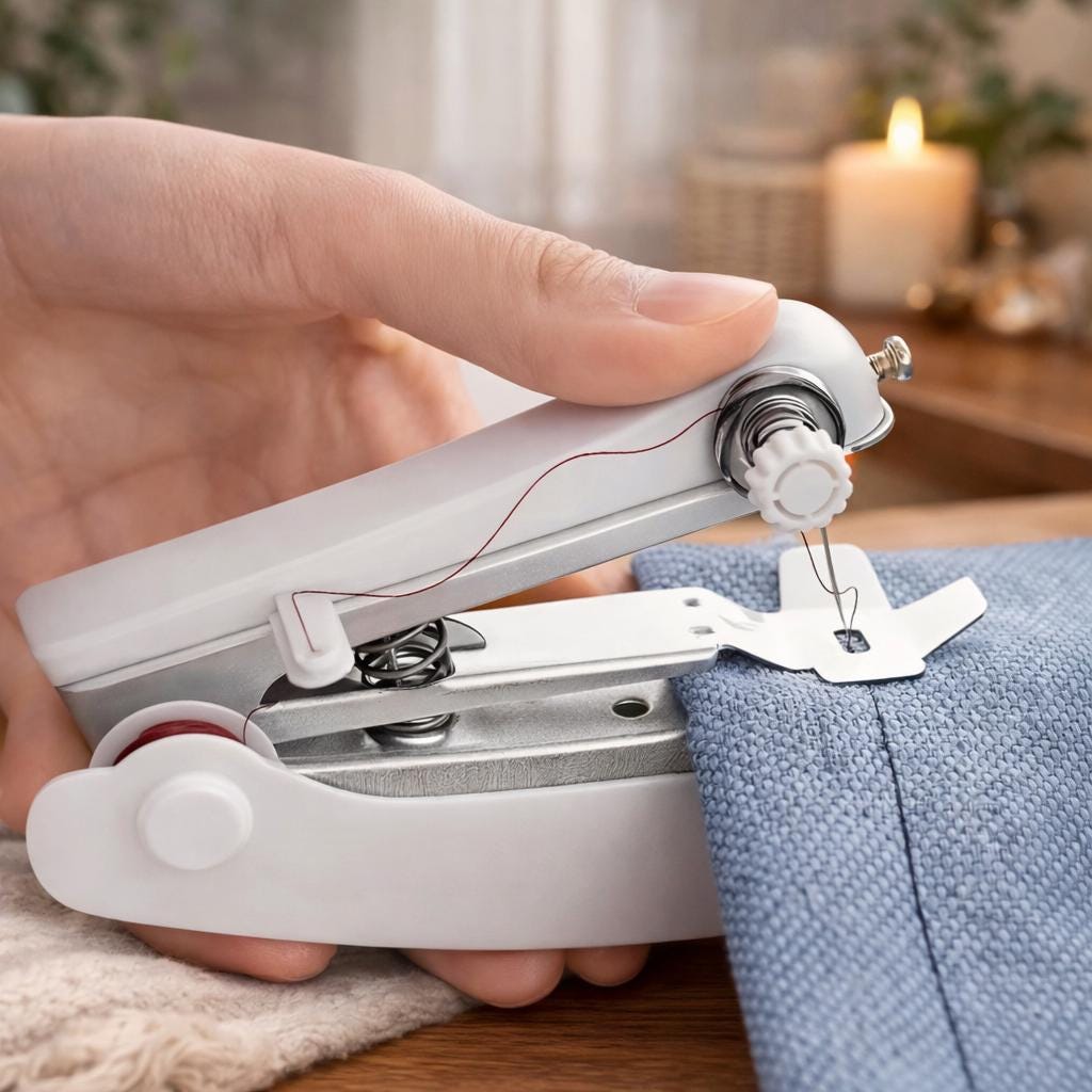 Mini Handheld Sewing Machine | Portable Repair Tool For Quick Fixes & Beginners