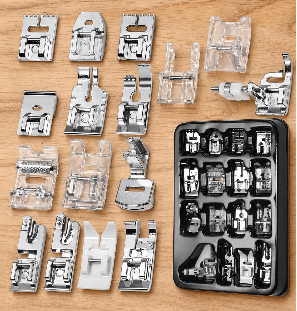 16Pc Low Shank Snap-On Presser Foot Set | Sewing Machine Feet For Brother, Singer & More