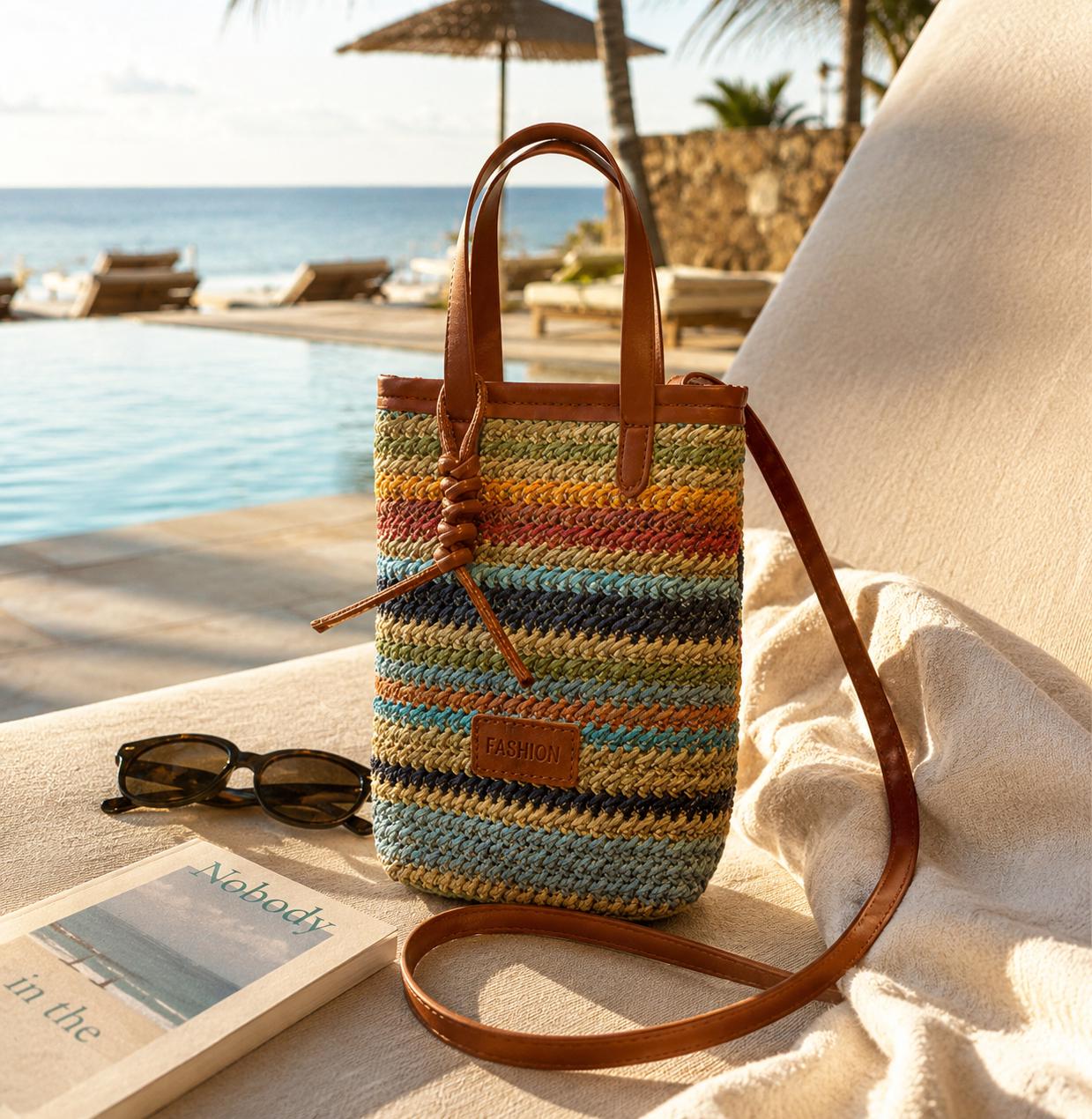 Boho Woven Crossbody Bag | Colorful Summer Purse