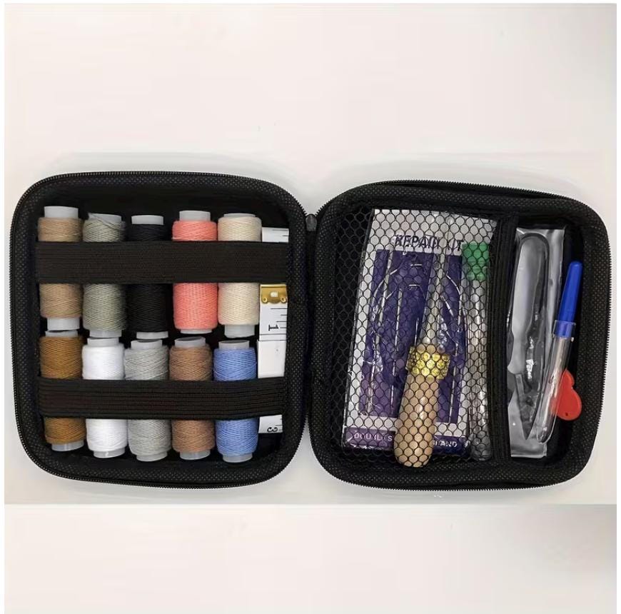 Heavy Duty Leather Sewing Kit | Upholstery Repair Awl & Hand Stitching Tool Set