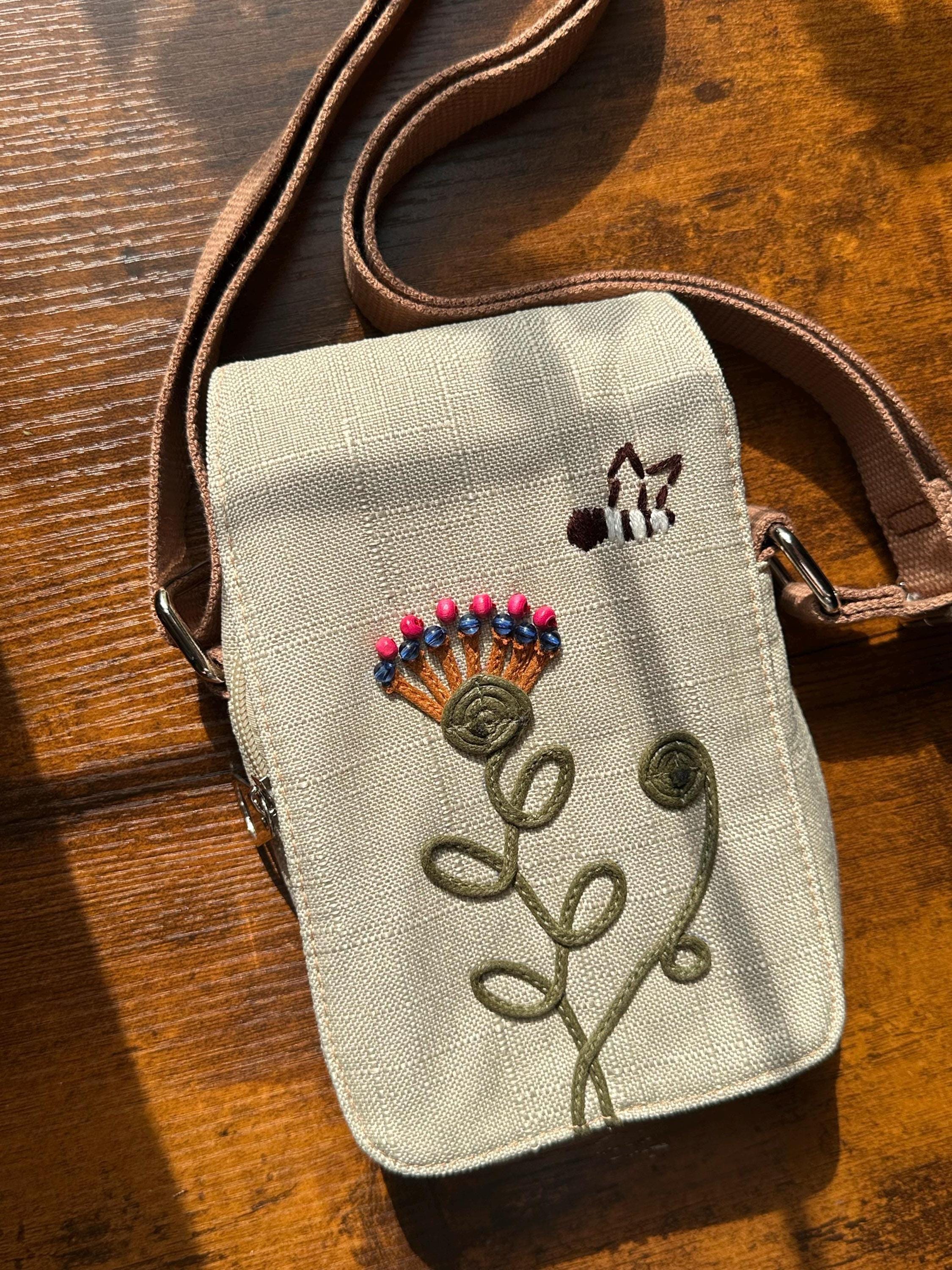 Boho Floral Crossbody Phone Pouch | Hands-Free Everyday Bag