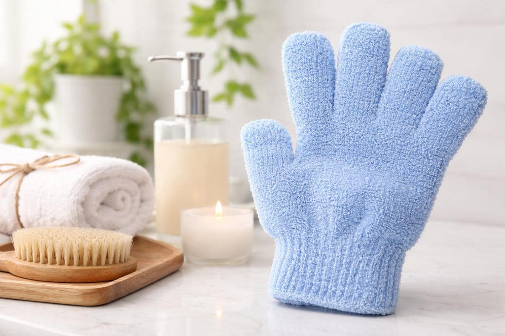 Exfoliating Shower Gloves | Gentle Body Scrubber for Smooth Skin
